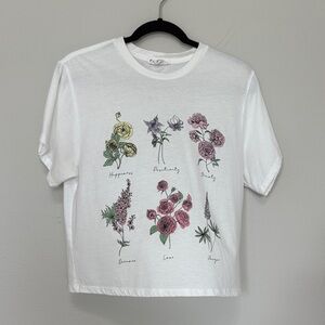 Floral Graphic White Tee